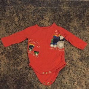 Orange Train Onesie